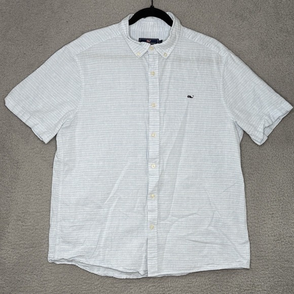 Vineyard Vines Other - Vineyard Vines Shep & Ian Mens L Classic Fit Whale Shirt Blue Striped Button